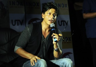 Bollywood superstar Shah Rukh Khan during a press conference promoting his upcoming movie `Chennai Express` in Kolkata on July 27, 2013. (Photo: IANS)