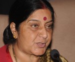 Senior BJP leader and Leader of Opposition in Lok Sabha Sushma Swaraj during a press conference in New Delhi on Nov.28, 2013. (Photo: IANS)