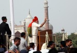 Prime Minister Narendra Modi addresses the nation after hoisting the national flag on 68th Independence Day from the ramparts of Red Fort, in Delhi on August 15, 2014. (Photo: IANS)