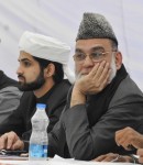 New Delhi: The Shahi Imam of Jama Masjid, Syed Ahmed Bukhari with his 19 year-old son Shaban Bukhari, who has been chosen to succeed his father as the 14th Shahi Imam of Jama Masjid, the largest mosque in the country. The annointment of Shaban, will take place Nov 22. (File Photo: IANS)