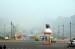 New Delhi: A view of Raj Path on a foggy morning in New Delhi, on Dec 21, 2014. (Photo: IANS)