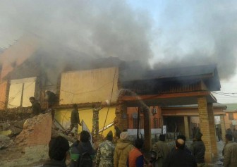Government office burns down in Kashmir