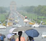 New Delhi: Rains lash Delhi on July 10, 2015. (Photo: IANS)